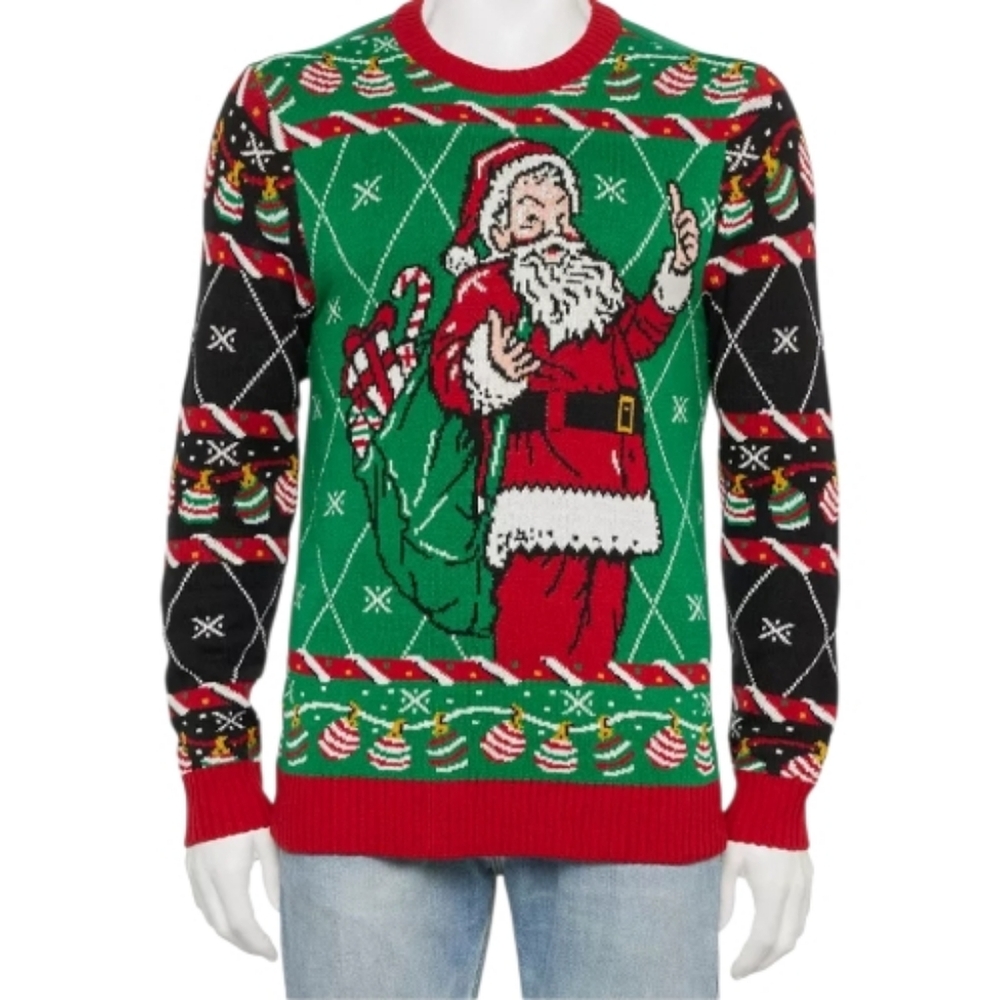 Ugly Christmas Sweater - Thumbs Up Santa